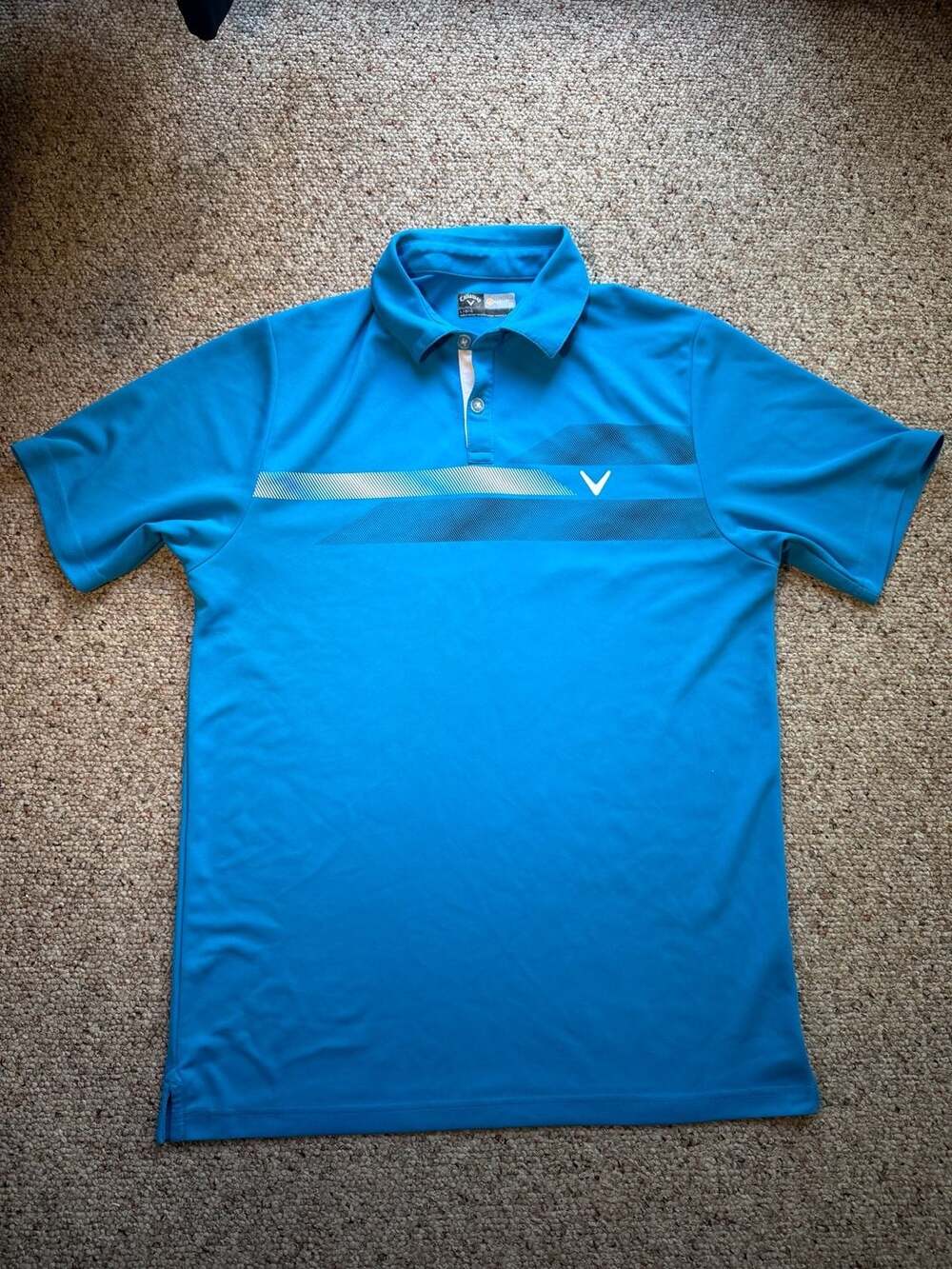 Callaway Men's Opti-Dri Performance Golf Polo Shirt, Blue, Size Large